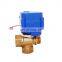 3 way DC5V motorized 3/4" valve for water meter,home water,heating
