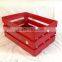 Custom Red Wooden Storage Crates