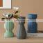 Nordic Morandi rubber paint feel corrugated paper shape ceramic vase decoration