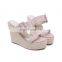 Pakistani Design Suede Buckle Women Wedges platform sandals shoes other color and material are available (LAJWG0009)