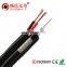 rg59+2c your CCTV Surveillance System rg59 Siamese Coaxial Cable, Indoor rg59 , 20 AWG BC, 95% CCA Braid, Black or White