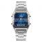 SKMEI 1220 Rose Gold Stainless Steel Wrist Watch Analog Digital Wristwatches for Men Women