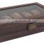 custom classic black pu leather watch box packaging