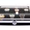 Manufacturer wholesale clear 10 slots aluminum wrist watch display box storage