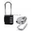 Amazon hot seller 4 digit Zinc Alloy long shackle password combination locks luggages door safety pad lock