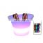 Induction Rechargeable Waterproof Cooler Cocktail Beer Holder LED Ice Bucket Remote Control Ice Bucket & Chiller