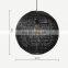 Round Rattan Lampshade Black rattan pendant light wicker ceiling light decor manufacturer