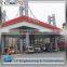 Free design prefab space frame structure gas station
