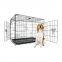 OEM Big Deluxe folding metal steel gold metal Dog Puppy carrier Cage Kennels outdoor cage