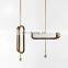 Hot selling metal brass pendant light living room hotel ceiling home decoration lighting clear glass pendant light