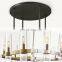 Modern copper industrial style chandelier lighting fixture clear glass shade for living dining room kitchen island foyer lobby