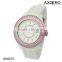 Alloy case wrist leather fashion gift lady crystal watch