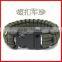 fashion stainless steel gold clasp 550 firefighter paracord bracelet