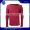 Dark red boat neck t-shirts for man long sleeve tshirt in china