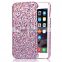 Glitter Powder Leather Coated Hard Plastic Cover for Apple iphone 6 plus/6s plus