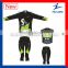 Quick Dry Long Sleeve Custom Sublimated Cycling Uniform