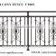 China manufacturer of powder coating steel balcony guardrail YT009