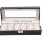 wrist watch g&p collection High quality PU leather watch storage box 6 slots display watch box for home use