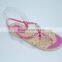 New Design Beautiful girls Candy Color With flower PCU Sandals