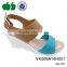 Fashion styles women shoes pvc high heel ladies' wedge sandals