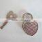 Factory supply heart shaped metal padlock for diary books with high quality