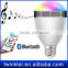 e27 light ,H0T018 bulb wifi controlled colorsled bulb 550 lumens wi-fi control , bluetooth speaker with adjustable led light