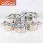 Allnice-10pcs set mirror polishing straight stainless steel soup pot with stainless steel tube handle