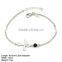 BXA-0926 925 Silver Religion Beaded Bracelet with Small Charm and Amethyst