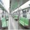 Metro vehicle, subway car, railway car
