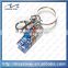 double plating gold and silver custom promotional 3D beer metal key ring