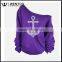 Wholesale New 2016 Women Autumn Sweatshirts One Piece Anchor Print Long-Sleeved Pullovers Top S-XL