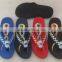 men leather slipper with printing logo