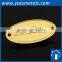 Custom metal furniture luggage bag parts label 2 hole metal tag