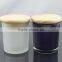 Wholesale High Quality Hot Selling Storage With Lid Frosted Black Matte Glass Candle Jar