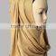 Fashion Beauty Women Muslim Jersey Cotton Solid Color Scarf Plain Hijabs