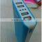 High quality long working time ce rohs power bank 20000mah with 4 USB