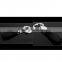 Creative Round Alloy Metal Keyring Belt Buckles Blank Black Leather Strap Cord Leather Metal Keychain