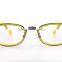 G3527-LQ0096 Latest fashion lady make up yellow slim metal reading glasses