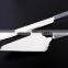 stainless steel wedding cake knife server set with zinc alloy handle