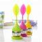 Novelty leaves shaped stainless ball for silicone tea infuser