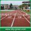 Good synthetic sports grass in basketball field