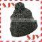 Custom Plain Black Pom Pom Beanie Hat