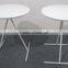 Small 3 metal legs Round wood side table