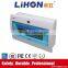Safe metal din rail inside electrical waterproof distribution board with light