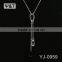 multi strand pearl triangle diamond crystal tear drop pendant necklace