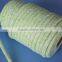 Bio-soluble fiber insulating textiles reinforced with fiber glass and stainless steel