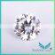 China 12 mm White Decor Micro Pave Transparent White Cubic Zirconia