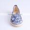 Espadrilles with embroidery flowers folk style