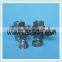 Liquid and air internal mixing flat fan spraying atomizing nozzles