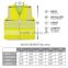 High Visibility Neon Green Safety Vest with Reflective Strips and Mesh Fabric and Pockets, ANSI/ISEA Standard | Size L